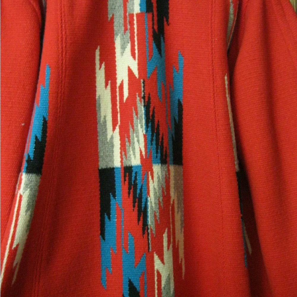 Craft Red Wool Chimayo Blanket Coat - Picture 8 of 13